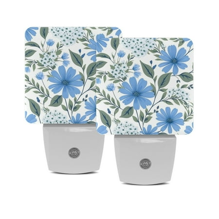 LED Night Light Lamp with Smart Sensor Dusk to Dawn Sensor 2-Pack for Bedroom Bathroom Hallway White 0.5W Plug-in Watercolour Art Floral Flower Spring Blue
LED Night Light Lamp with Smart Sensor Dusk to Dawn Sensor 2-Pack for Bedroom Bathroom Hallway White 0.5W Plug-in Watercolour Art Floral Flower Spring Blue
