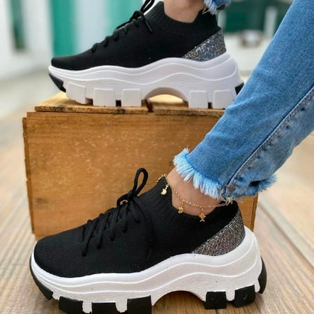Summer Savings Clearance UMfun Women Slip On Sneakers Lace Up Sneakers Solid Color Casual Blocking Shoes Plus Size Fashion Sports Casual ShoesBlack
Summer Savings Clearance UMfun Women Slip On Sneakers Lace Up Sneakers Solid Color Casual Blocking Shoes Plus Size Fashion Sports Casual ShoesBlack