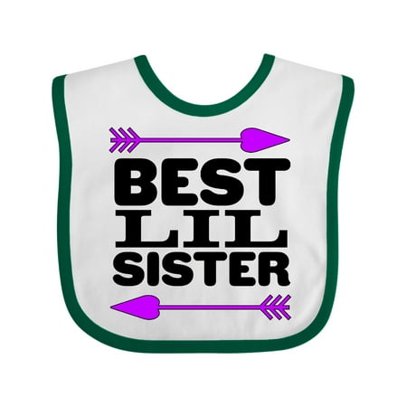 Inktastic Best Lil Sister Gift Baby Girl Bib