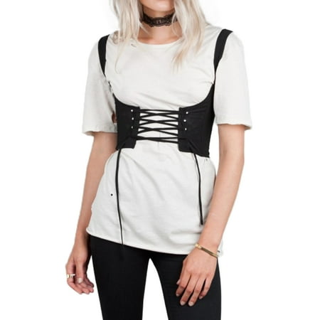 Women Lace Up Waistband Corset Belt Tank Shoulder Tie Up Eyelet Front Back Zipper High Waist Belt
Women Lace Up Waistband Corset Belt Tank Shoulder Tie Up Eyelet Front Back Zipper High Waist Belt