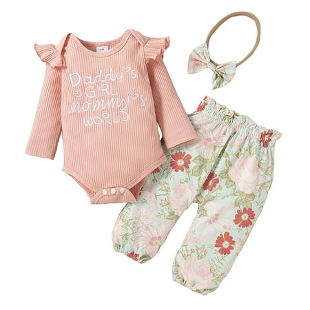 U·nikaka Infant Baby Girls Clothes Set Letter Print Romper +Pant +Headband Outfits 3PCS (0-18 Months)
U·nikaka Infant Baby Girls Clothes Set Letter Print Romper +Pant +Headband Outfits 3PCS (0-18 Months)