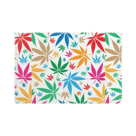 Home Marijuana Leaf Placemats Set Of 6 Washable Wipeable Place Mats Place Mats For Festival Parties Family Dinner (12 X 18inch)
Home Marijuana Leaf Placemats Set Of 6 Washable Wipeable Place Mats Place Mats For Festival Parties Family Dinner (12 X 18inch)