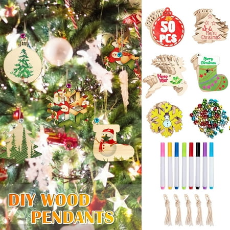 Folzery Interesting DIY Wooden Christmas Tree Pendant Bells With Colored Drawing Pens
Folzery Interesting DIY Wooden Christmas Tree Pendant Bells With Colored Drawing Pens