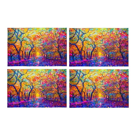 MKHERT Landscape Autumn Forest Tree of Life Painting Placemats Table Mats for Dining Room Kitchen Table Decoration 12x18 inch Set of 4
MKHERT Landscape Autumn Forest Tree of Life Painting Placemats Table Mats for Dining Room Kitchen Table Decoration 12x18 inch Set of 4