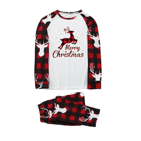 Christmas Gifts Matching Family Pajamas Sets Christmas PJ s Long Sleeve Tee and Plaid Pants Loungewear Christmas Gifts for Family