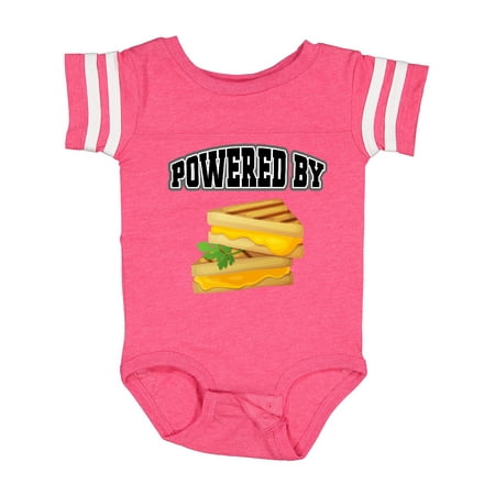 Inktastic Powered by Grilled Cheese Sandwich Gift Baby Boy or Baby Girl Bodysuit