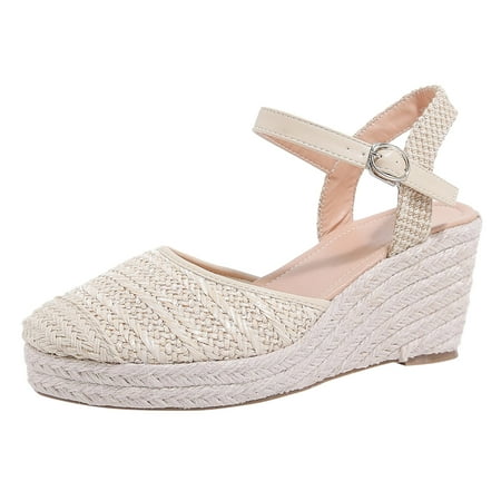 CLZOUD Women Flat Sandals Beige Women Sandals Summer New Pattern Fashion Linen Solid Color Simple Wedge Comfortable Non Slip Large Size Shoes 42
CLZOUD Women Flat Sandals Beige Women Sandals Summer New Pattern Fashion Linen Solid Color Simple Wedge Comfortable Non Slip Large Size Shoes 42