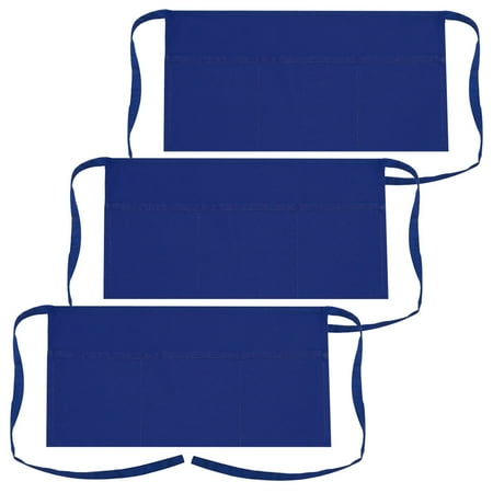 Toptie 3 Pack 3 Pockets Waitress Waist Apron Cotton Kitchen Server Apron for Restaurant Baker 24 W x 12 H-Blue
Toptie 3 Pack 3 Pockets Waitress Waist Apron Cotton Kitchen Server Apron for Restaurant Baker 24 W x 12 H-Blue