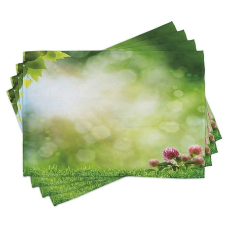 Nature Placemats Set of 4 Fresh Spring Meadow with Blooming Wild Flowers Soft Blurry Morning View Washable Fabric Place Mats for Dining Room Kitchen Table Decor Green Pale Yellow Pink by Ambesonne
Nature Placemats Set of 4 Fresh Spring Meadow with Blooming Wild Flowers Soft Blurry Morning View Washable Fabric Place Mats for Dining Room Kitchen Table Decor Green Pale Yellow Pink by Ambesonne