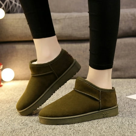 Lazy snow boots Women s suede frosted boots Thickened plush low-top short boots with loafers
Lazy snow boots Women s suede frosted boots Thickened plush low-top short boots with loafers