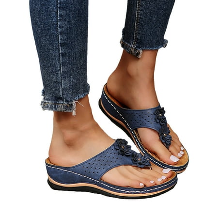 Sodopo Women s Sandals with Arch Support - Soft Flip Flops Summer Casual Wedge Sandals Bohemia Floral Walking Shoes for Women Indoor And Outdoor
Sodopo Women s Sandals with Arch Support - Soft Flip Flops Summer Casual Wedge Sandals Bohemia Floral Walking Shoes for Women Indoor And Outdoor