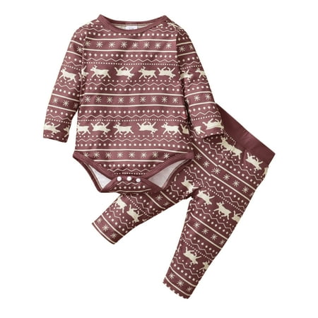 ZMHEGW Toddler Baby Girl Clothes Boys Long Sleeve Christmas Cartoon Deer Printed Romper Bodysuit Pants Outfits For Girl 12-18 Months
ZMHEGW Toddler Baby Girl Clothes Boys Long Sleeve Christmas Cartoon Deer Printed Romper Bodysuit Pants Outfits For Girl 12-18 Months