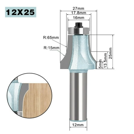 BAMILL Conical Arc Round Router Bit with Bearing for Edging Woodworking Milling Cutter
BAMILL Conical Arc Round Router Bit with Bearing for Edging Woodworking Milling Cutter