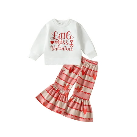 Musuos Baby Girl Valentines Day Letter Print Sweatshirts Tops Flared Pants Bell Bottoms
Musuos Baby Girl Valentines Day Letter Print Sweatshirts Tops Flared Pants Bell Bottoms