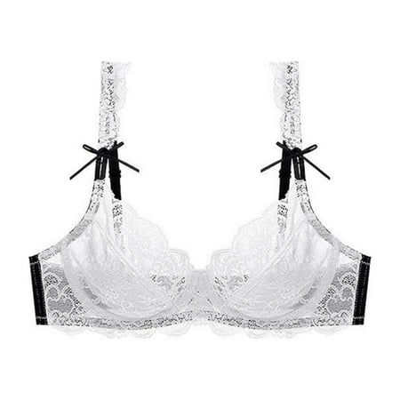 ZMHEGW Womens Sports Bras Push-Up Bralettes Solid Print White 70B