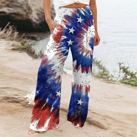 Miayilima Casual Pants For Women Casual Independence Day American Flag Prints High Waist Wide Leg Palazzo Pants Elastic Waist Loose Comfy Casual Pajama Pants Pockets Size XXL
Miayilima Casual Pants For Women Casual Independence Day American Flag Prints High Waist Wide Leg Palazzo Pants Elastic Waist Loose Comfy Casual Pajama Pants Pockets Size XXL