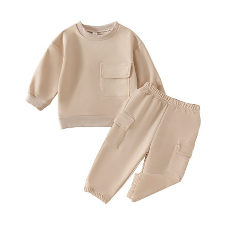 Infant Toddler Boys Girls Outfit Sets Baby Clothes Solid Color Long Sleeve Pullover Sweatshirt Pants 2PCS Outfits Set Autumn Winter Leisure Fashion Outfit 3M-4Y
Infant Toddler Boys Girls Outfit Sets Baby Clothes Solid Color Long Sleeve Pullover Sweatshirt Pants 2PCS Outfits Set Autumn Winter Leisure Fashion Outfit 3M-4Y