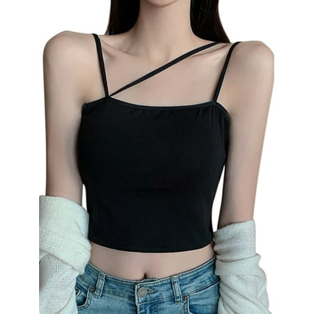 CAITZR Women Crop Camisole Multi-Sling Plain Color Push-Up Short Tops Ladies Slim Navel Tops
CAITZR Women Crop Camisole Multi-Sling Plain Color Push-Up Short Tops Ladies Slim Navel Tops
