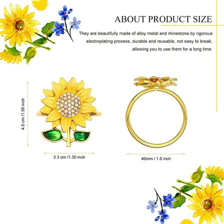 Napkin ring 12 Pieces Sunflower Napkin Holder Rings Napkin Adornment for Wedding Dinner Party Mother S Day Birthday
Napkin ring 12 Pieces Sunflower Napkin Holder Rings Napkin Adornment for Wedding Dinner Party Mother S Day Birthday