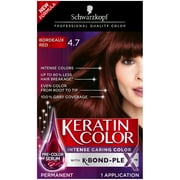 Schwarzkopf Keratin Color Permanent Hair Color Cream, 5.7 Chestnut Brown