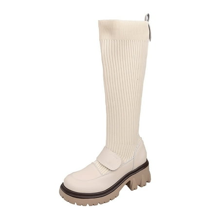 GWAABD Wide Calf Boots for Women 2022 Women s New British Style Knitted Hook Loop Long Boots Thick Bottom Slim Elastic Thin Socks Middle Boots
GWAABD Wide Calf Boots for Women 2022 Women s New British Style Knitted Hook Loop Long Boots Thick Bottom Slim Elastic Thin Socks Middle Boots