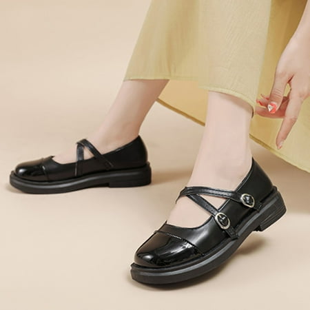 Fashion Autumn Women Casual Shoes Cross Strap Buckle Colorblock Round Toe Low Heel
Fashion Autumn Women Casual Shoes Cross Strap Buckle Colorblock Round Toe Low Heel