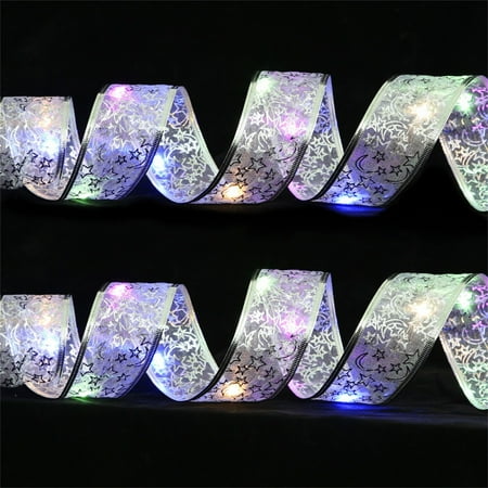 ERTUTUYI Christmas Ribbon Fairy Lights Christmas LED Lights Double Ribbon String Lights Christmas Tree Decoration Glowing Ribbon Pendant
ERTUTUYI Christmas Ribbon Fairy Lights Christmas LED Lights Double Ribbon String Lights Christmas Tree Decoration Glowing Ribbon Pendant