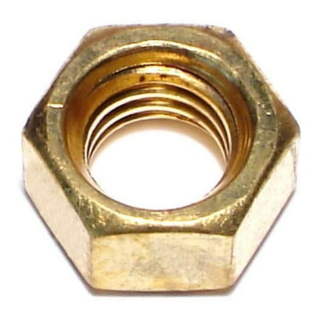 3/8 -16 Brass Coarse Thread Finished Hex Nuts HNB-073 (10 pcs.)