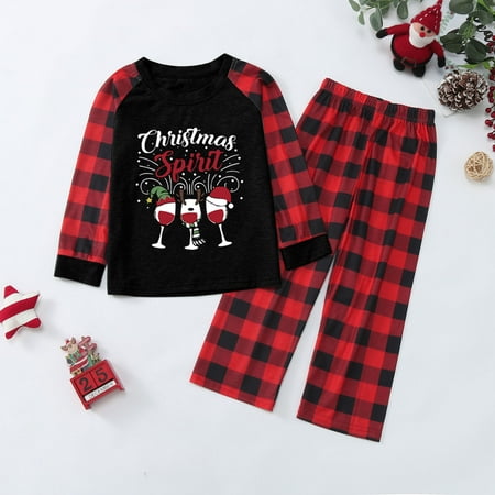 ERTUTUYI Parent-Child Outfit Merry Christmas Print Parent-Child Plaid Long-Sleeved Trousers Pajama Set Red 3 Years
ERTUTUYI Parent-Child Outfit Merry Christmas Print Parent-Child Plaid Long-Sleeved Trousers Pajama Set Red 3 Years