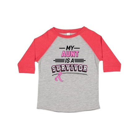 Inktastic My Aunt is a Survivor Breast Cancer Awareness Gift Toddler Boy or Toddler Girl T-Shirt