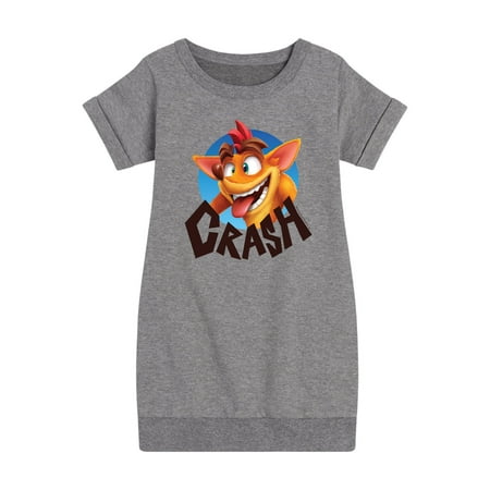 Crash Bandicoot - Silly Crash - Toddler And Youth Girls Fleece Dress