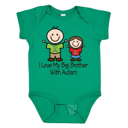 Inktastic I Love My Brother with Autism Gift Baby Girl Bodysuit