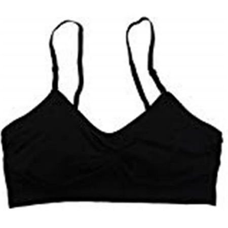 Seamless V Neck with Lace Bra Black - Full Size