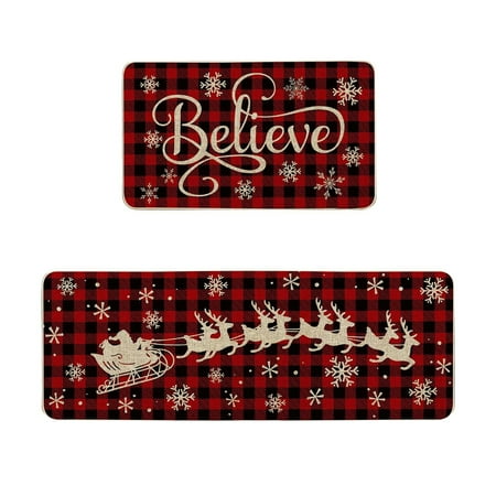Flash Deals Cobowsici Christmas Kitchen Carpet (2 Pieces) Merry Christmas Kitchen Carpet Washable Cushion Comfortable Kitchen Carpet Set D
Flash Deals Cobowsici Christmas Kitchen Carpet (2 Pieces) Merry Christmas Kitchen Carpet Washable Cushion Comfortable Kitchen Carpet Set D