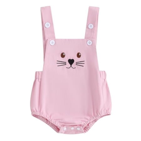 Qtinghua Newborn Baby Girls Easter Romper Bunny Print Sleeveless Jumpsuit Bodysuit Summer Clothes Pink 6-12 Months
Qtinghua Newborn Baby Girls Easter Romper Bunny Print Sleeveless Jumpsuit Bodysuit Summer Clothes Pink 6-12 Months