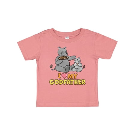 Inktastic I Love My Godfather Hippos Gift Baby Boy or Baby Girl T-Shirt
