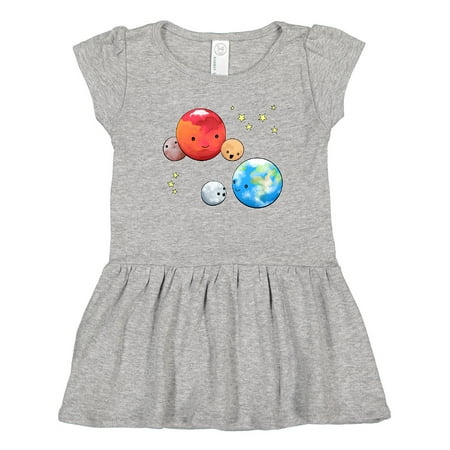 Inktastic Planetary Playdate Cute Earth Mars and Moons Gift Toddler Girl Dress