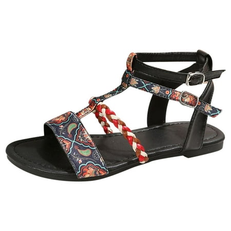 Cathalem Summer Fashion Women Casual Open Toe Flat Weave Comfortable Soft Bottom Breathable Buckle Strap Shoes Sandals Black 40
Cathalem Summer Fashion Women Casual Open Toe Flat Weave Comfortable Soft Bottom Breathable Buckle Strap Shoes Sandals Black 40