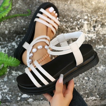 Summer Shoes for Women Summer Sandals Stylish Sandals Beach Sandals for WomanSummer Plus Size Women s Shoes Thick Soled Platform Platform Roman Sandals Solid Color Slip On Fashion SanWhite42
Summer Shoes for Women Summer Sandals Stylish Sandals Beach Sandals for WomanSummer Plus Size Women s Shoes Thick Soled Platform Platform Roman Sandals Solid Color Slip On Fashion SanWhite42