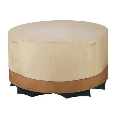Villacera High Quality Patio Table & Chair Cover, Round, Beige & Brown, Medium