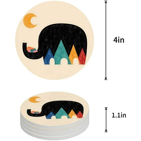 KXMDXA Elephant Set of 8 Round Coaster for Drinks Absorbent Ceramic Stone Coasters Cup Mat with Cork Base for Home Kitchen Room Coffee Table Bar Decor
KXMDXA Elephant Set of 8 Round Coaster for Drinks Absorbent Ceramic Stone Coasters Cup Mat with Cork Base for Home Kitchen Room Coffee Table Bar Decor
