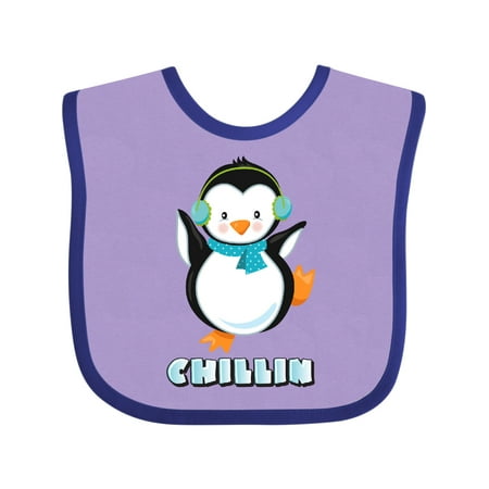 Inktastic Chillin Penguin Gift Baby Boy or Baby Girl Bib