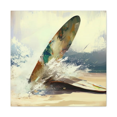 Barbara J Beach House G 24” x 24” Cotton Canvas Wall Decor Digital Print