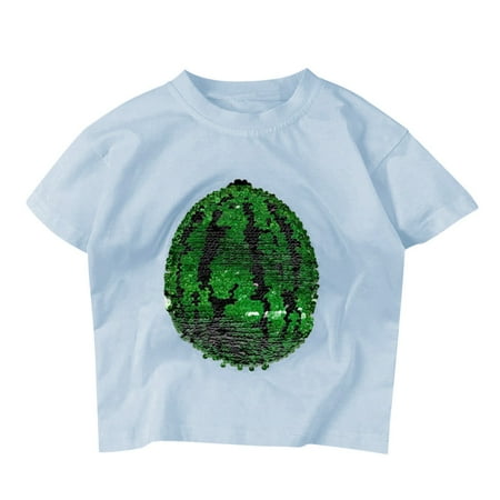 MQLKF Toddler Kids Baby Boys Girls Gifts For Children Changing Flip Sequins T Shirt Watermelon Tops Short Sleeve Summer Clothes Beautiful Comfortable Girls Tee
MQLKF Toddler Kids Baby Boys Girls Gifts For Children Changing Flip Sequins T Shirt Watermelon Tops Short Sleeve Summer Clothes Beautiful Comfortable Girls Tee