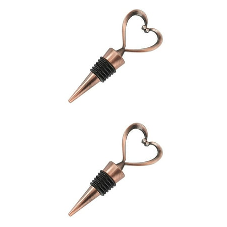 2pcs Metal Silicone Wine and Beverage Bottle Stopper Fresh Keeping Cork Sealer for Bar Kitchen Copper Heart Shape
2pcs Metal Silicone Wine and Beverage Bottle Stopper Fresh Keeping Cork Sealer for Bar Kitchen Copper Heart Shape