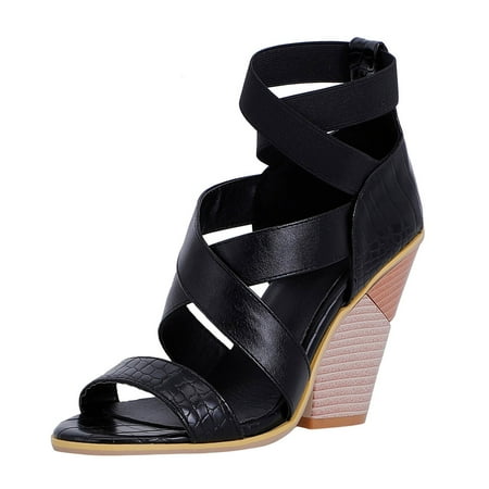 Womens Faux Leather High-heeled Thick-heeled Microfiber Ladies Sandals Summer Open Toe Slide Sandals Comfortable Flats Flip-Flops Sandal Casual Platforms Wedge Sandals Heeled Sandals A44431
Womens Faux Leather High-heeled Thick-heeled Microfiber Ladies Sandals Summer Open Toe Slide Sandals Comfortable Flats Flip-Flops Sandal Casual Platforms Wedge Sandals Heeled Sandals A44431