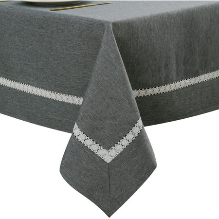 XIACOCO-Heavy Duty Fabric Tablecloth With White Lace-Waterproof/Wrinkle Free/Stain Resistant/Oil Proof-For Dining Indoor&Outdoor Wedding Holiday Grey Square 52X52Inch
XIACOCO-Heavy Duty Fabric Tablecloth With White Lace-Waterproof/Wrinkle Free/Stain Resistant/Oil Proof-For Dining Indoor&Outdoor Wedding Holiday Grey Square 52X52Inch