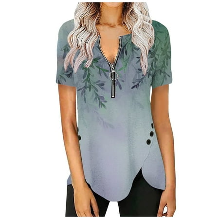HSMQHJWE Womens Underscrub Long Sleeve Long Sleeve Shirt Collar Women S Summer Casual Short Sleeve Top Printed Zip Button Beach T Shirt Dressy Tees Women
HSMQHJWE Womens Underscrub Long Sleeve Long Sleeve Shirt Collar Women S Summer Casual Short Sleeve Top Printed Zip Button Beach T Shirt Dressy Tees Women