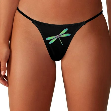 Dragonfly Women s G-String Thongs Low Rise Hipster Underwear Stretch T-Back Panties