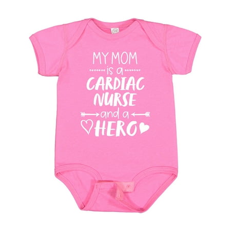 Inktastic My Mom is a Cardiac Nurse and a Hero Gift Baby Boy or Baby Girl Bodysuit